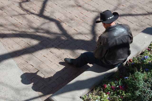 a cowboy's silhouette at Tlaqupaque Shopping Plaza